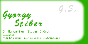 gyorgy stiber business card